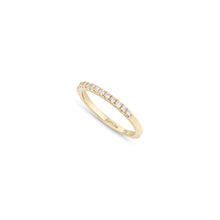 Load image into Gallery viewer, Éternité De JustLise – Half-set eternity ring in 18K yellow gold with 0.20 CT of VS clarity diamonds.