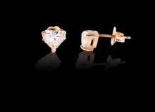 Carica l&#39;immagine nel visualizzatore della galleria, JustLise -  VS1- 0.40ct Stud Diamond earrings/ 18K Yellow Gold