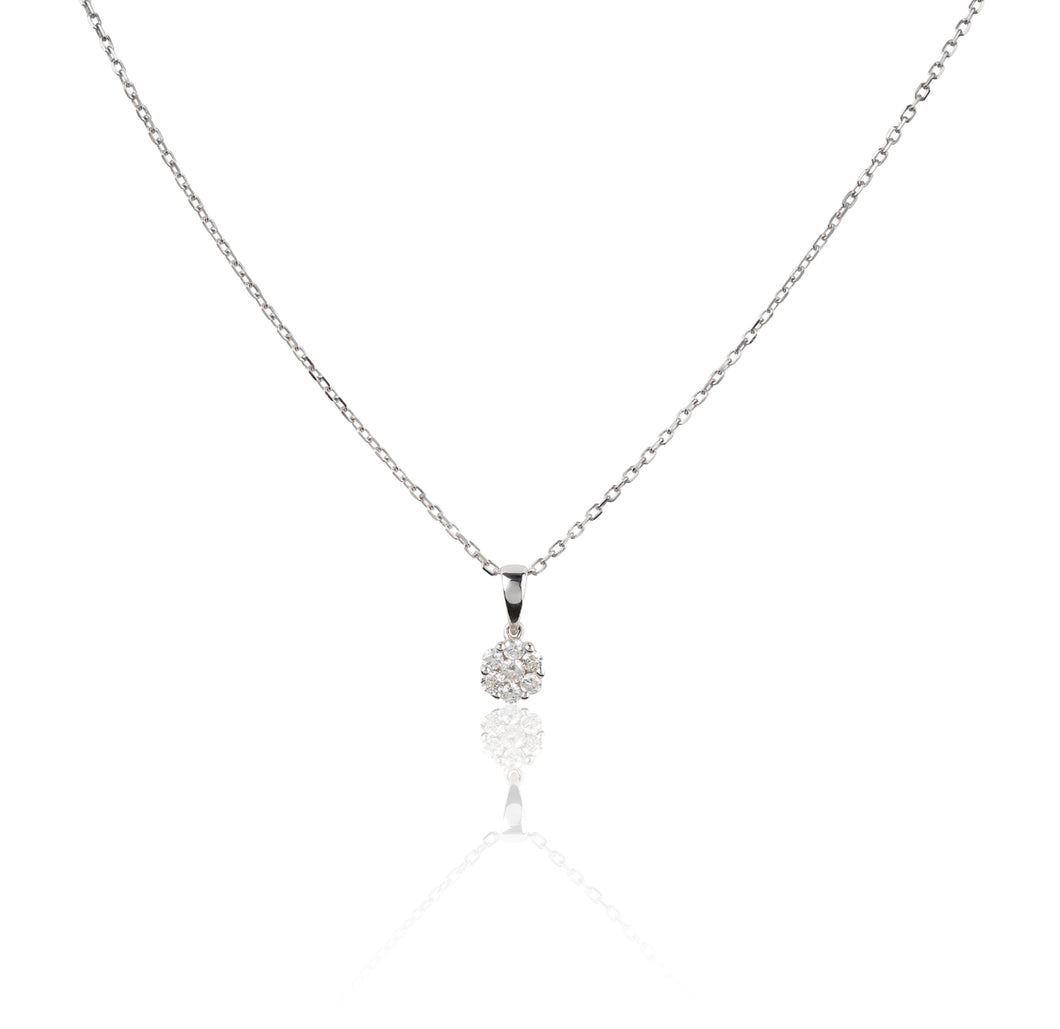 The Spark Diamond Pendant | 18K White Gold · Natural Diamonds 0.25 CT