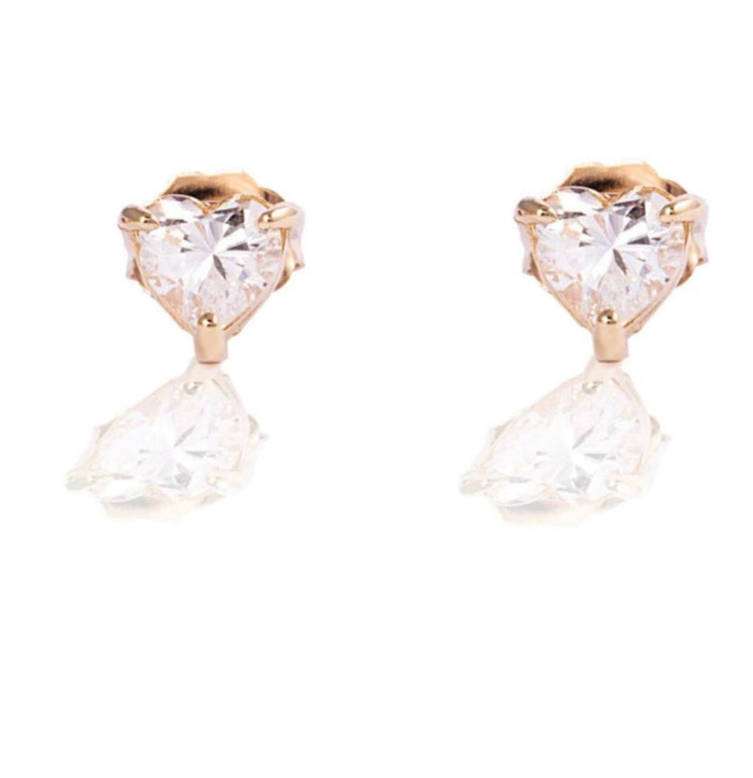 JustLise -  VS1- 0.40ct Stud Diamond earrings/ 18K Yellow Gold