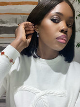 Load image into Gallery viewer, Chloé Drop Earrings — Blue Sapphires &amp; Diamonds | 18K White Gold