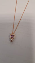 Laad de afbeelding in de galerijviewer, Pinkly - 18K Rose Gold - Pink Sapphire 0.27CT- Diamond - Pearl