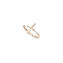 Load image into Gallery viewer, Lisou -   0.15ct/VS Diamond open ring/ 18K Rose Gold