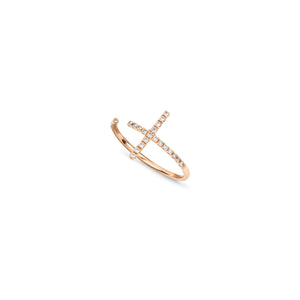 Lisou -   0.15ct/VS Diamond open ring/ 18K Rose Gold