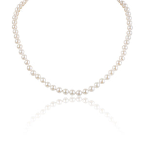 <transcy>Grace giapponese perle Akoya bianco-collana filo</transcy>