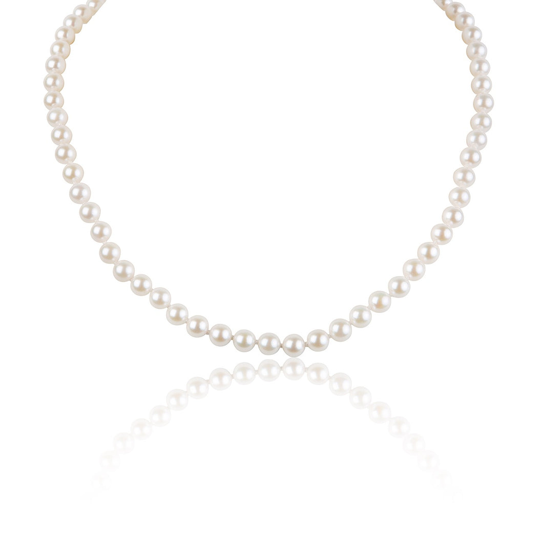 <transcy>Grace giapponese perle Akoya bianco-collana filo</transcy>