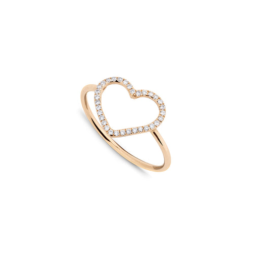 <transcy>Lisou 18 Karat Roségold Pave Diamond Heart 0.10ct</transcy>