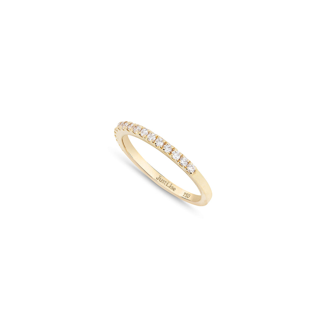 <transcy>Half Eternity Diamond Brilliant Cut 0,20 ct mit 18 Karat Gelbgold VS2</transcy>