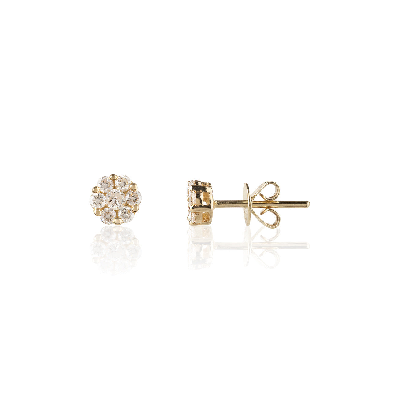 Orecchini JustLise in oro 18 carati e diamanti 0,25 ct